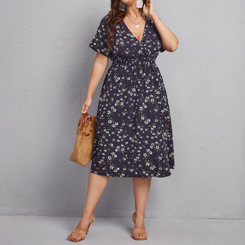 Sukienka damska plus size, suk – Romper Floral Print recenzja i cena
