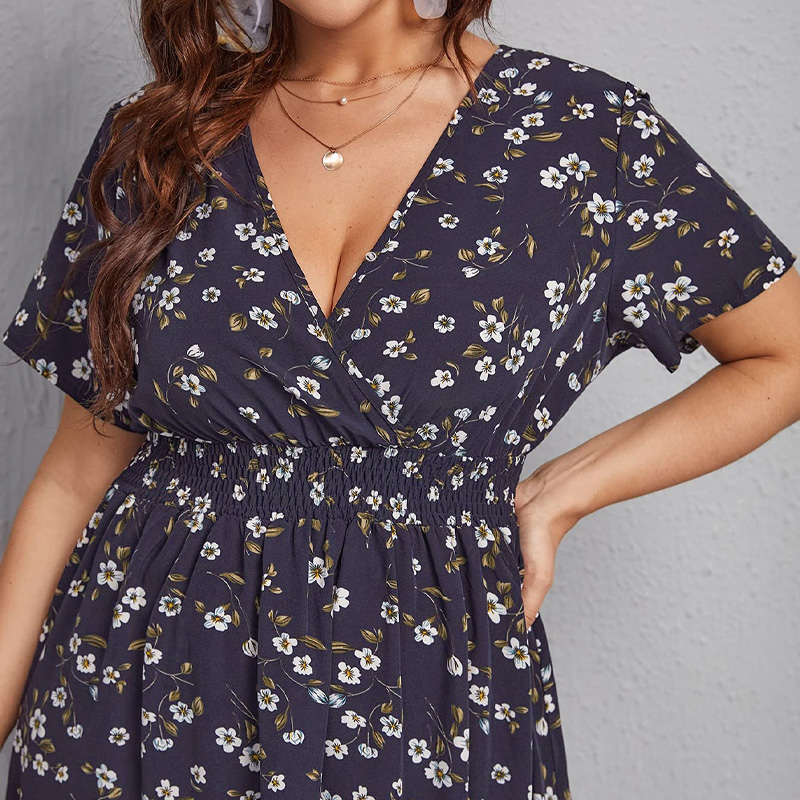 Sukienka damska plus size, suk – Romper Floral Print recenzja i cena