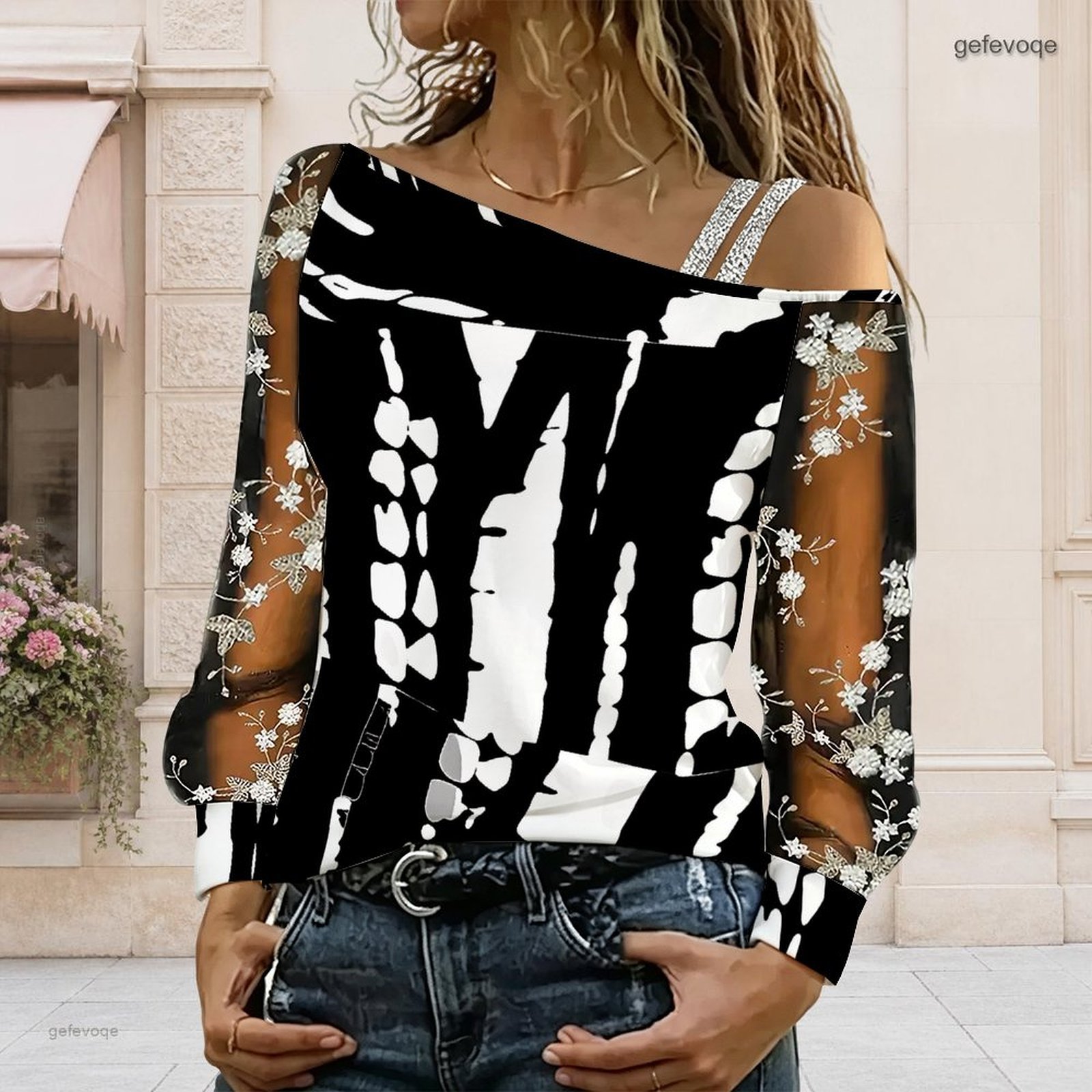 Damska bluzka z odkrytymi rami – Blouse Off Shoulder recenzja i cena