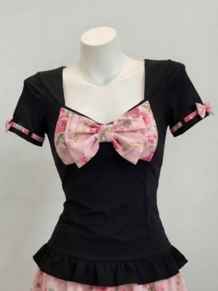 Damski Słodki Komplet Dwuczęśc – Romper Floral Print recenzja i cena