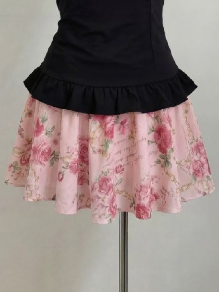 Damski Słodki Komplet Dwuczęśc – Romper Floral Print recenzja i cena