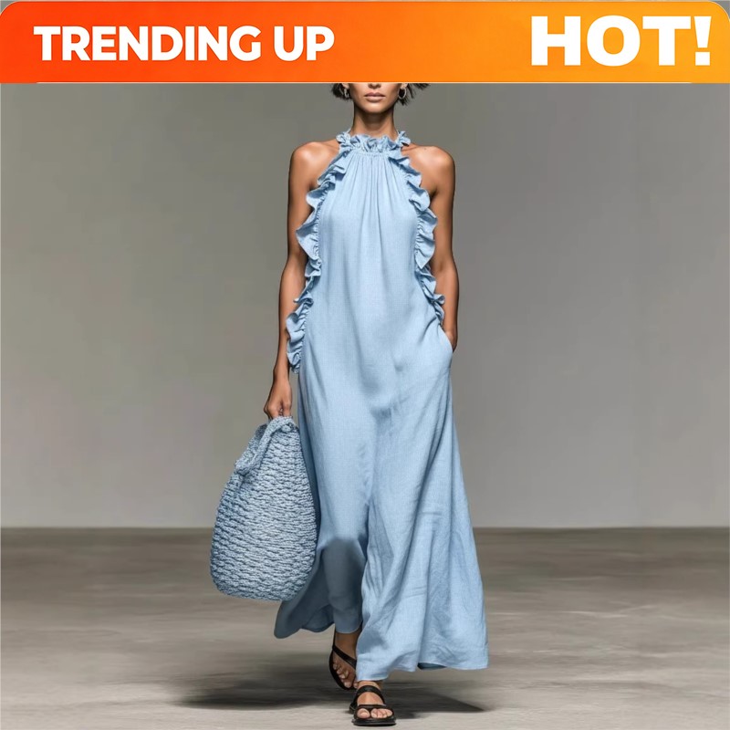 Damska seksowna sukienka maxi  – Maxi Dress Halter recenzja i cena